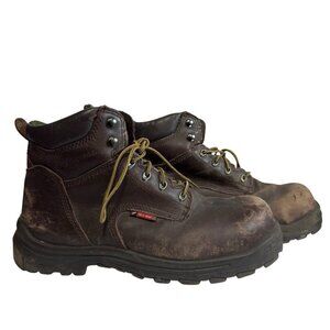 Red wing work boots Men 11.5 steel toe ASTM F 2413-11 M/I/75C/75 EH‎ brown